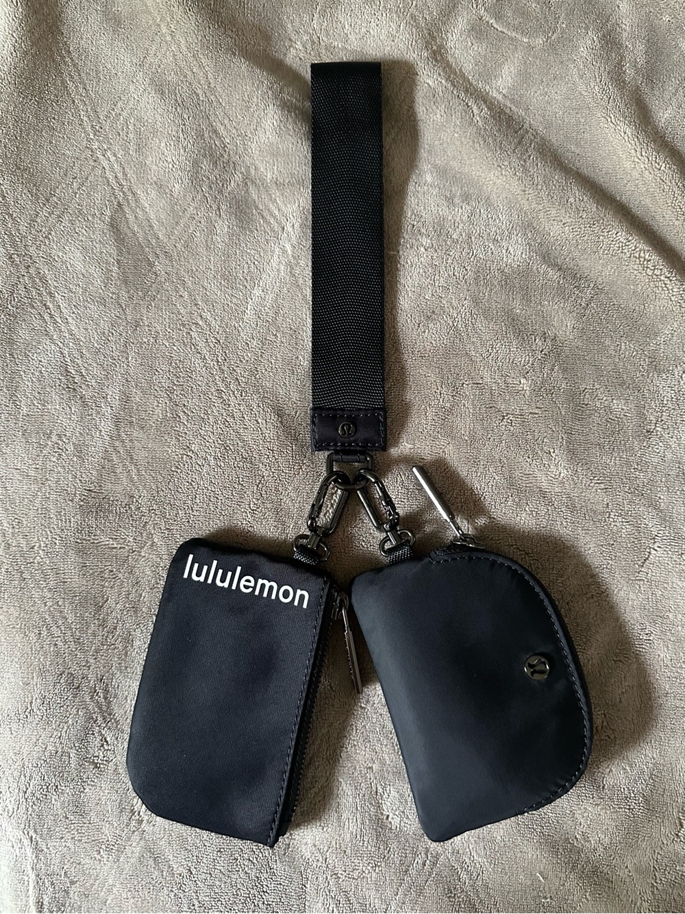 Lululemon Black Dual Pouch Wristlet